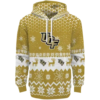 ucf knights reindeer motif gold hoodie best selling