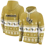 ucf knights reindeer motif gold hoodie best selling