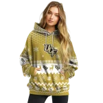 ucf knights reindeer motif gold hoodie best selling