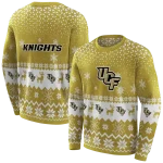ucf knights reindeer motif gold hoodie best selling