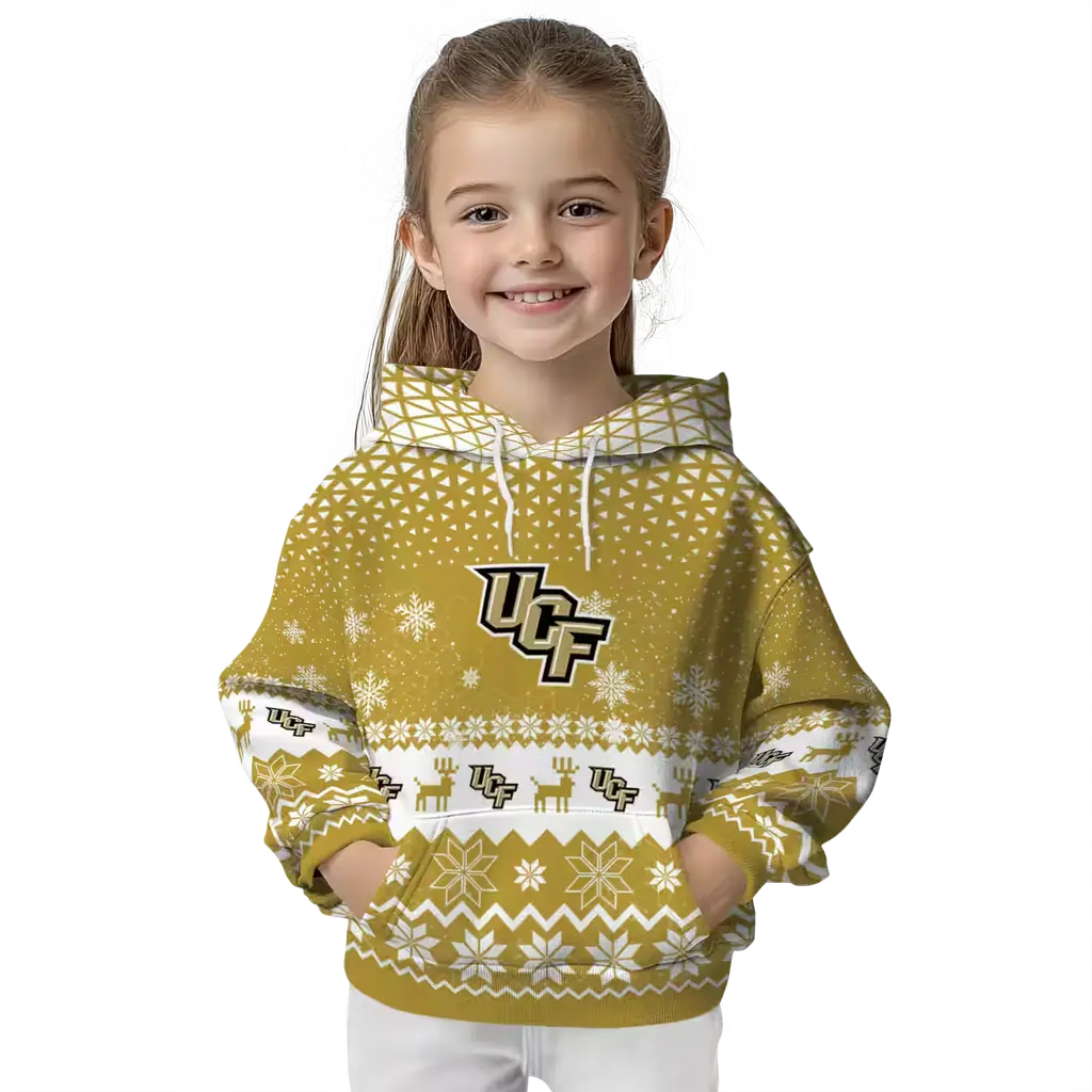 ucf knights reindeer motif gold hoodie top rated ucf knights reindeer motif gold hoodie top rated