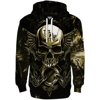 ucf knights skull artwork gold black hoodie best selling