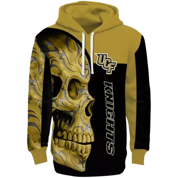 ucf knights skull motif gold black hoodie best selling