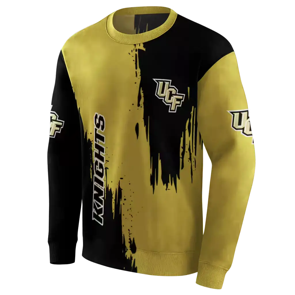 ucf knights splatter effect gold hoodie new arrival ucf knights splatter effect gold hoodie new arrival