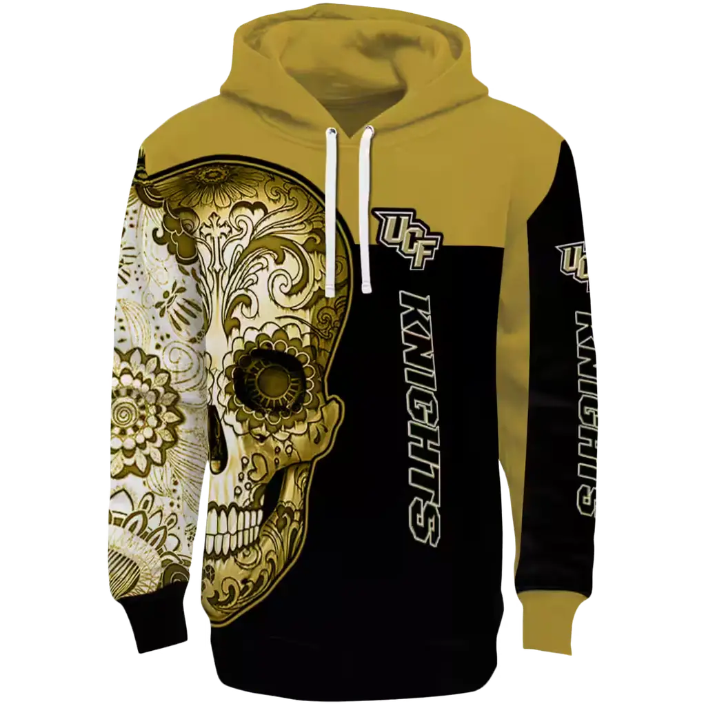 ucf knights sugar skull gold black hoodie best selling ucf knights sugar skull gold black hoodie best selling