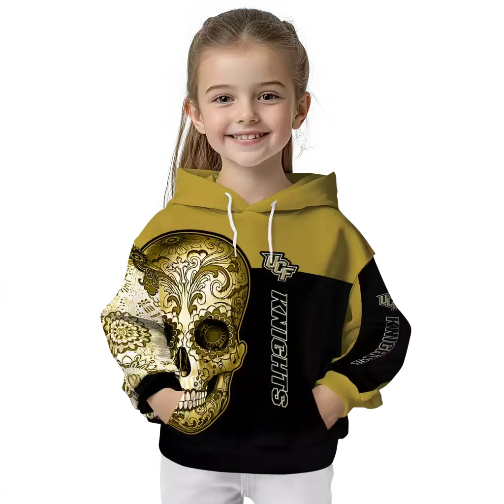 ucf knights sugar skull gold black hoodie top rated ucf knights sugar skull gold black hoodie top rated