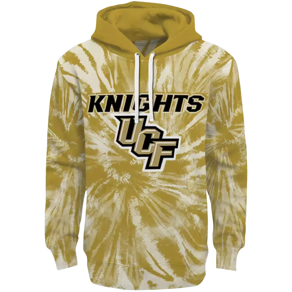 ucf knights tie dye pattern gold hoodie best selling ucf knights tie dye pattern gold hoodie best selling