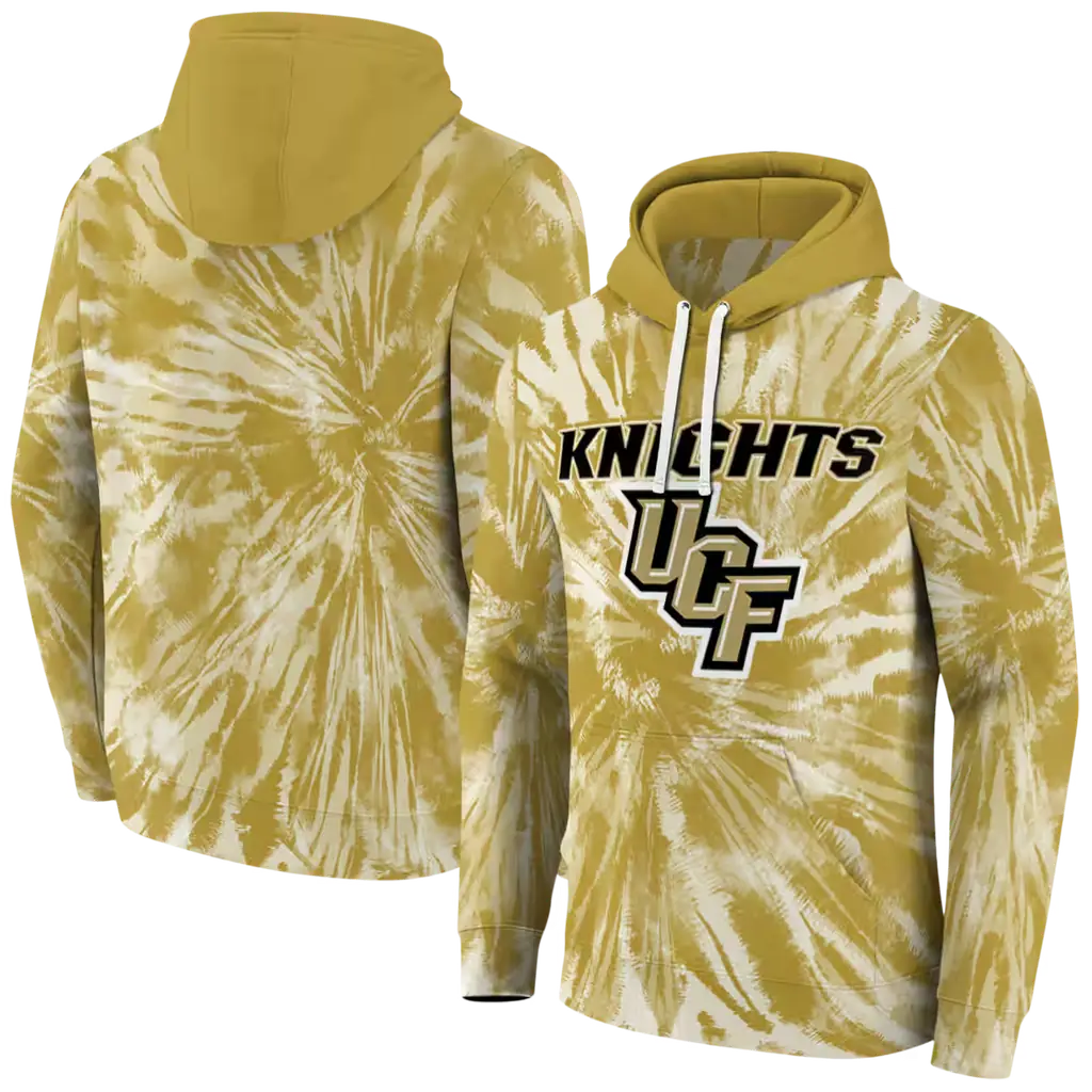 ucf knights tie dye pattern gold hoodie fashion forward ucf knights tie dye pattern gold hoodie fashion forward