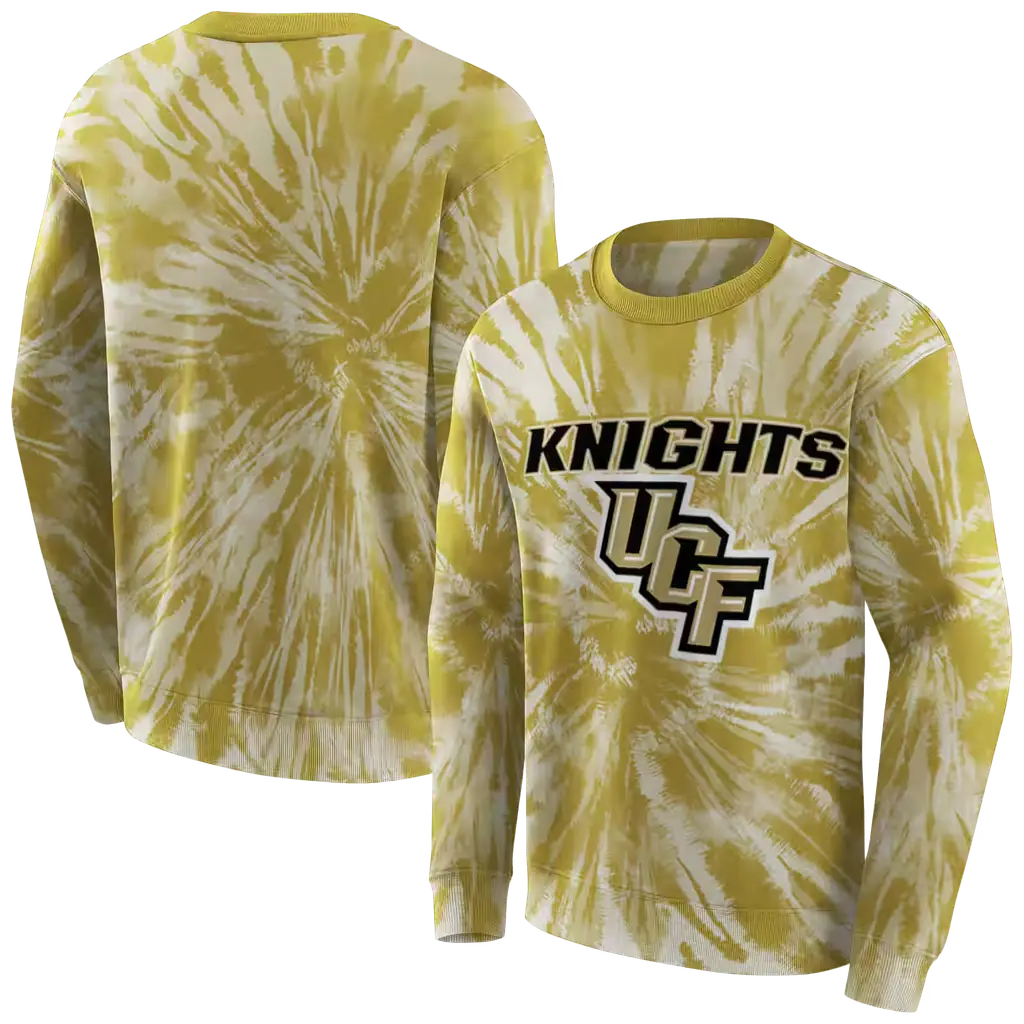 ucf knights tie dye pattern gold hoodie premium grade ucf knights tie dye pattern gold hoodie premium grade