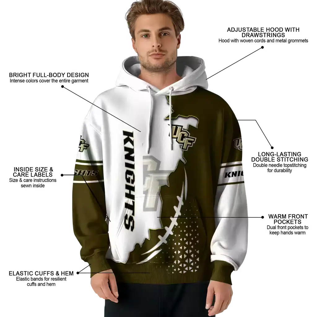 ucf knights triangular pattern gold white hoodie latest model ucf knights triangular pattern gold white hoodie latest model
