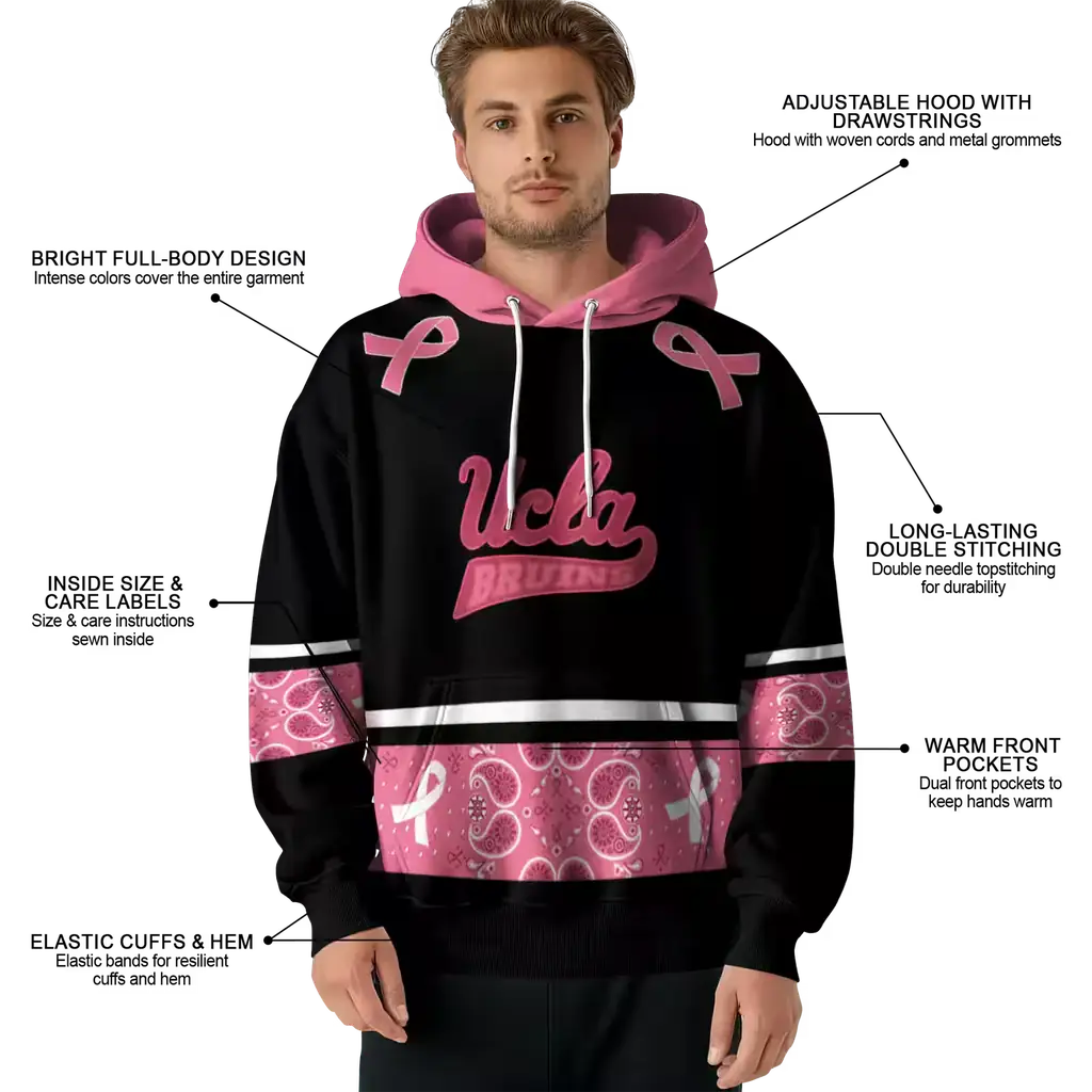 ucla bruins awareness ribbon black pink hoodie latest model ucla bruins awareness ribbon black pink hoodie latest model