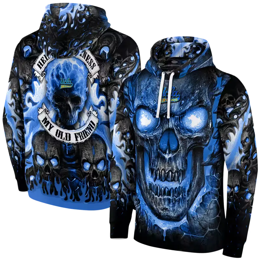 ucla bruins demonic skull blue black hoodie fashion forward ucla bruins demonic skull blue black hoodie fashion forward