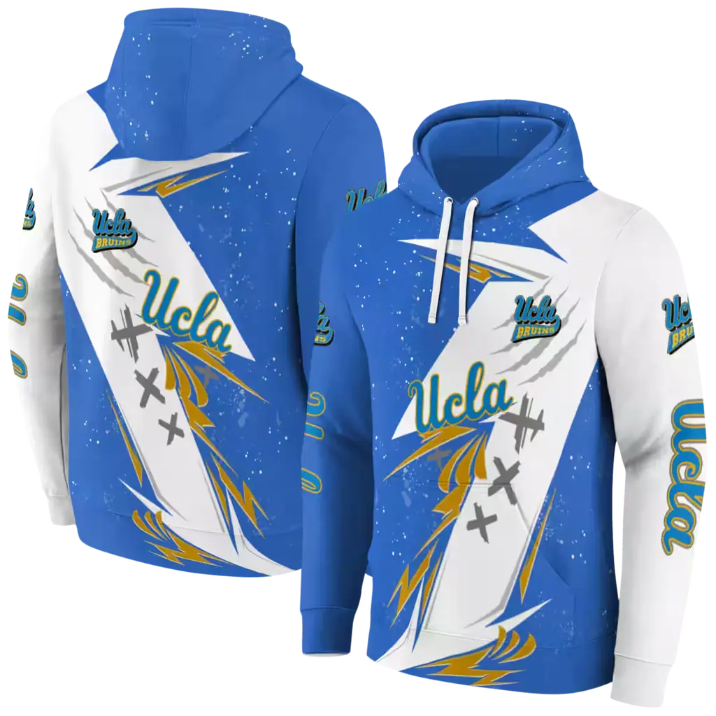ucla bruins dynamic slash blue white hoodie fashion forward ucla bruins dynamic slash blue white hoodie fashion forward