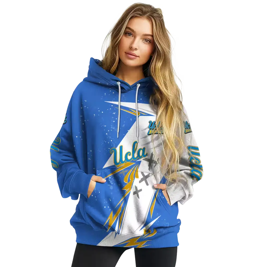 ucla bruins dynamic slash blue white hoodie high quality ucla bruins dynamic slash blue white hoodie high quality