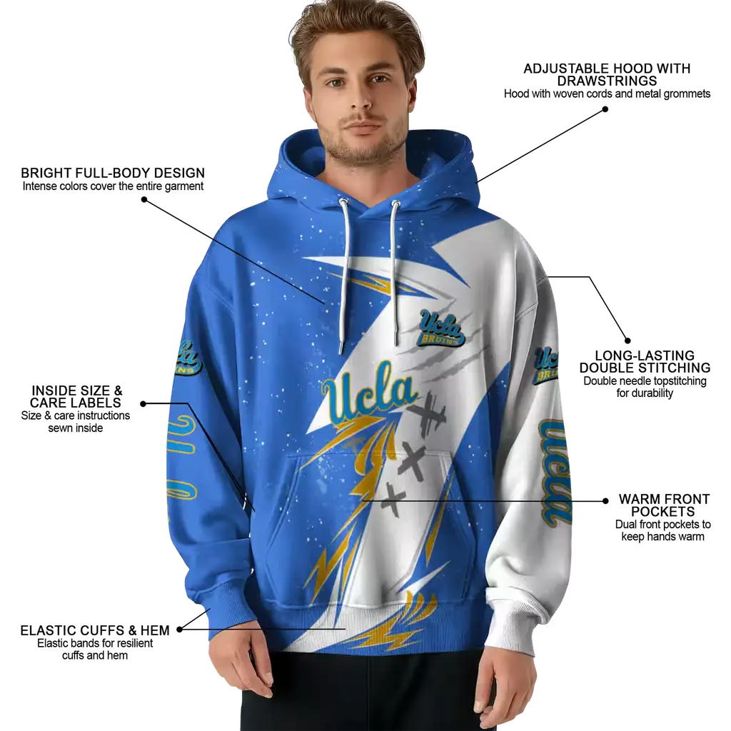 ucla bruins dynamic slash blue white hoodie latest model ucla bruins dynamic slash blue white hoodie latest model