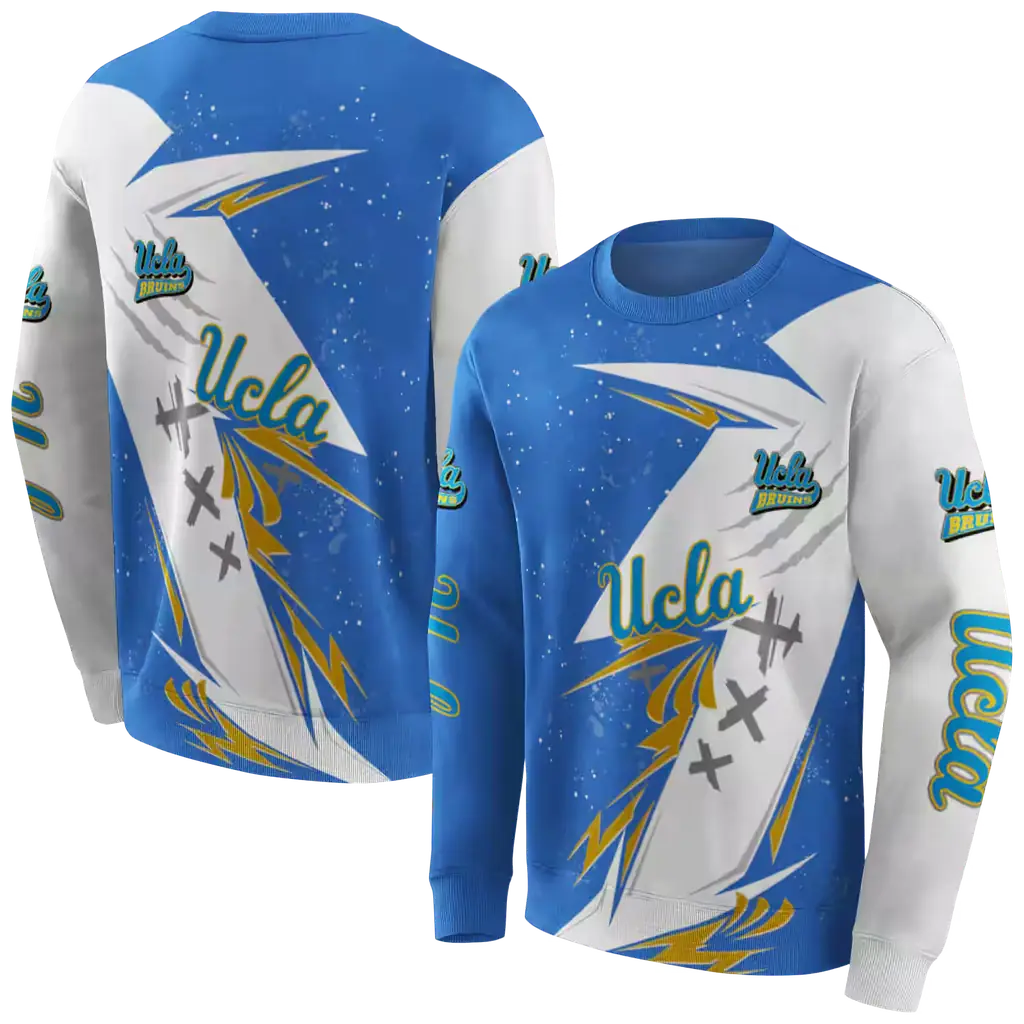 ucla bruins dynamic slash blue white hoodie premium grade ucla bruins dynamic slash blue white hoodie premium grade