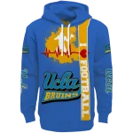 ucla bruins football heartbeat blue hoodie best selling
