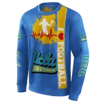 ucla bruins football heartbeat blue hoodie best selling