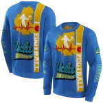 ucla bruins football heartbeat blue hoodie best selling