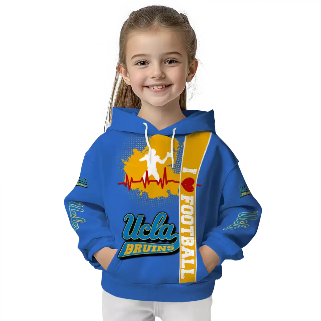 ucla bruins football heartbeat blue hoodie top rated ucla bruins football heartbeat blue hoodie top rated