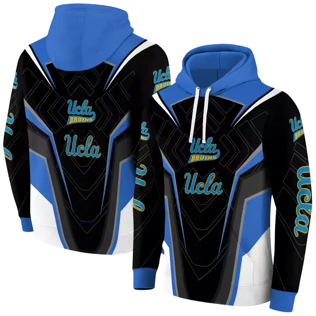 ucla bruins futuristic pattern blue black hoodie fashion forward ucla bruins futuristic pattern blue black hoodie fashion forward