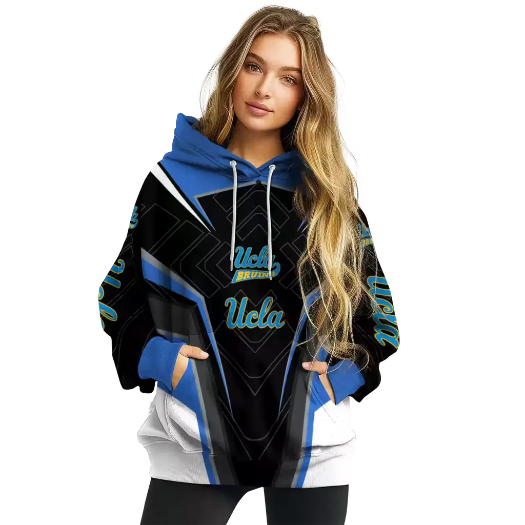 ucla bruins futuristic pattern blue black hoodie high quality ucla bruins futuristic pattern blue black hoodie high quality