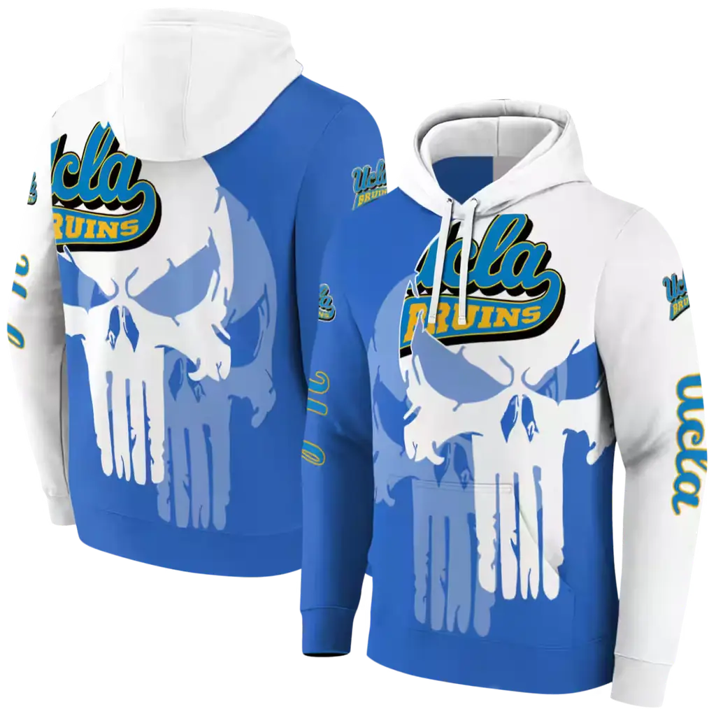 ucla bruins graphic punisher blue white hoodie fashion forward ucla bruins graphic punisher blue white hoodie fashion forward