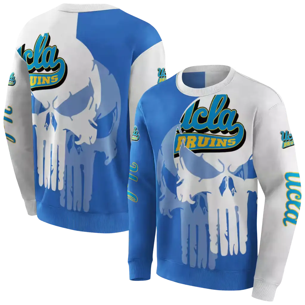 ucla bruins graphic punisher blue white hoodie premium grade ucla bruins graphic punisher blue white hoodie premium grade