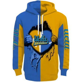 ucla bruins heartbeat graphic blue hoodie best selling