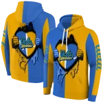 ucla bruins heartbeat graphic blue hoodie best selling