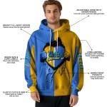 ucla bruins heartbeat graphic blue hoodie best selling