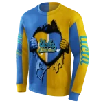 ucla bruins heartbeat graphic blue hoodie best selling