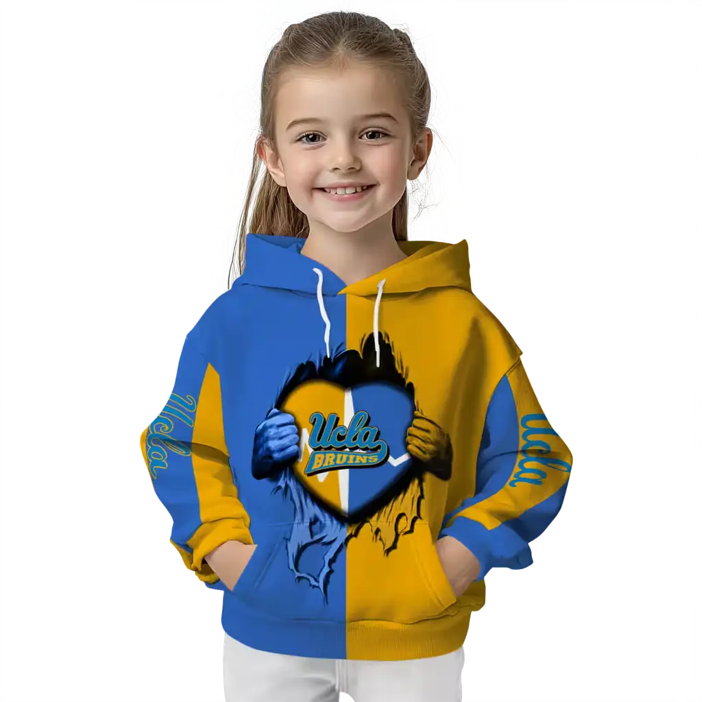ucla bruins heartbeat graphic blue hoodie top rated ucla bruins heartbeat graphic blue hoodie top rated