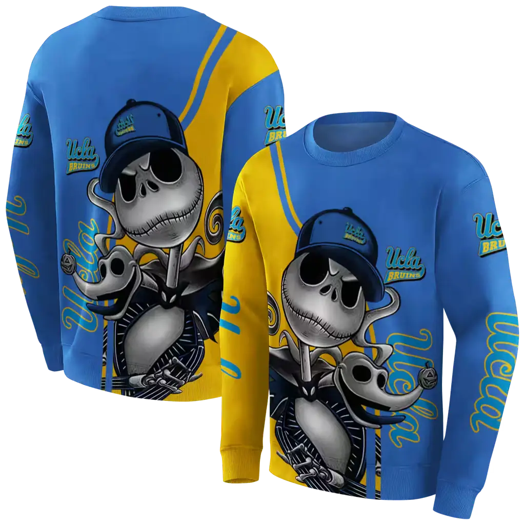 ucla bruins jack skellington blue hoodie premium grade ucla bruins jack skellington blue hoodie premium grade