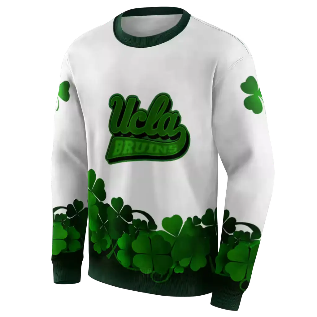 ucla bruins lucky motif white green hoodie new arrival ucla bruins lucky motif white green hoodie new arrival