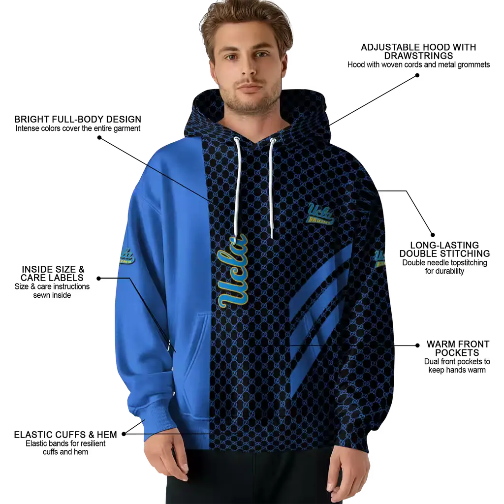 ucla bruins monogram pattern blue hoodie latest model ucla bruins monogram pattern blue hoodie latest model