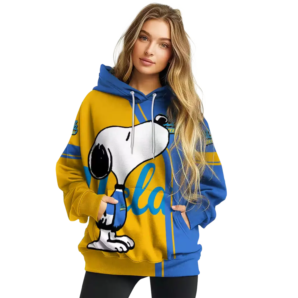 ucla bruins playful snoopy blue hoodie high quality ucla bruins playful snoopy blue hoodie high quality