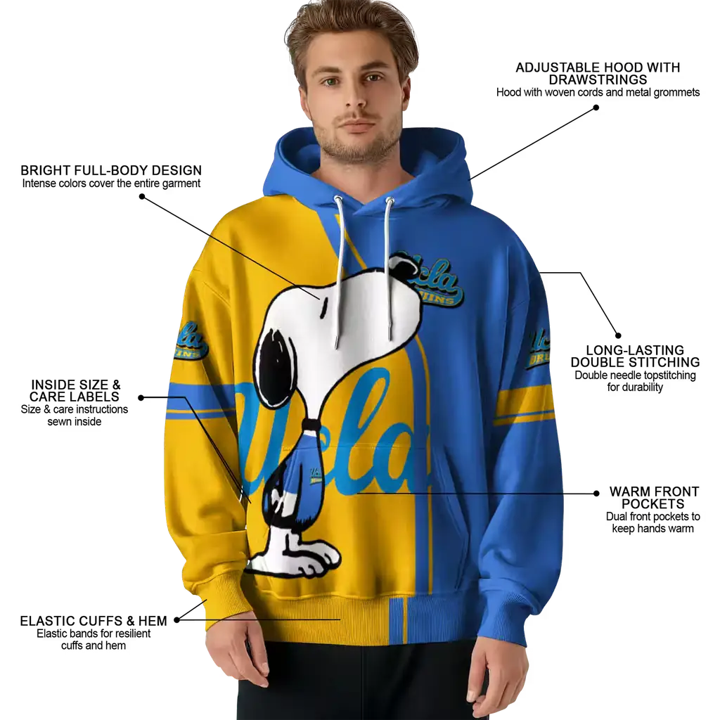 ucla bruins playful snoopy blue hoodie latest model ucla bruins playful snoopy blue hoodie latest model