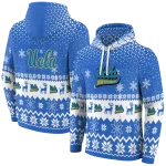 ucla bruins reindeer motif blue hoodie best selling