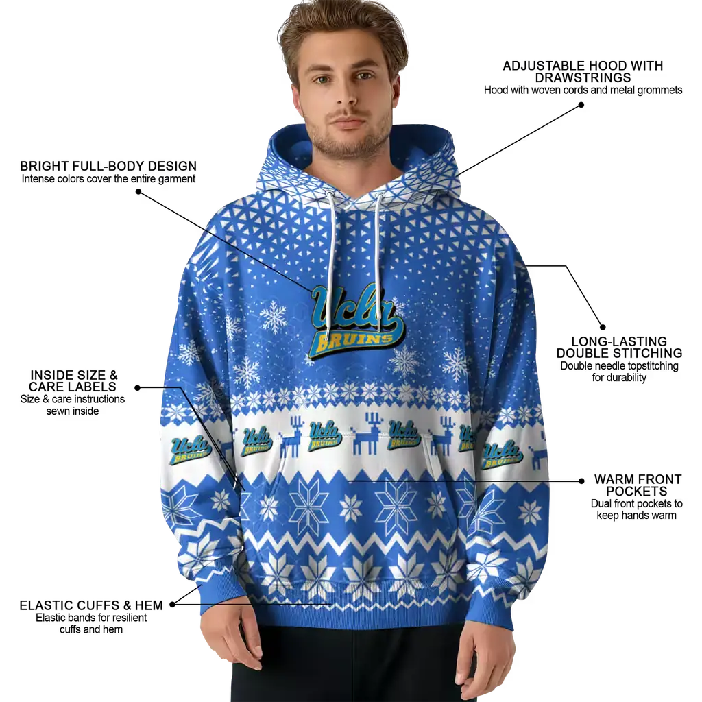 ucla bruins reindeer motif blue hoodie latest model ucla bruins reindeer motif blue hoodie latest model