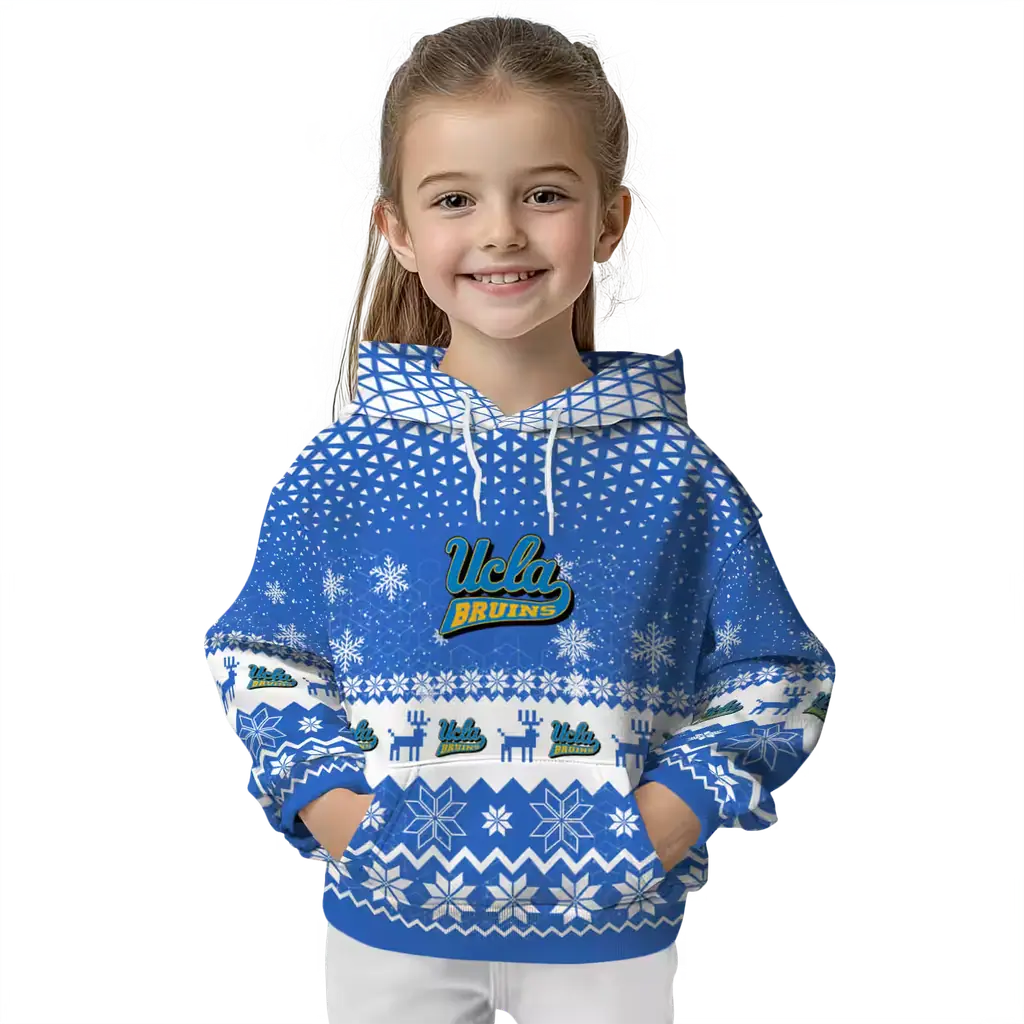 ucla bruins reindeer motif blue hoodie top rated ucla bruins reindeer motif blue hoodie top rated