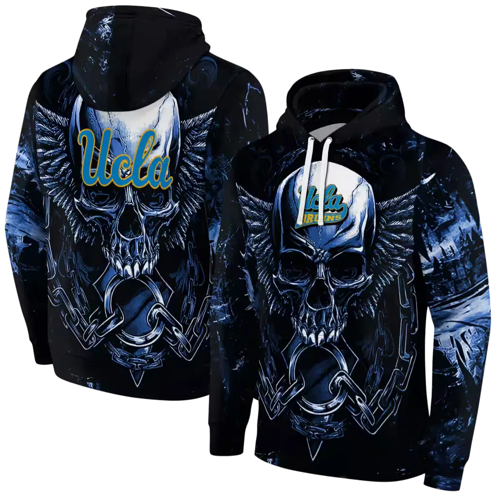 ucla bruins skull artwork blue black hoodie fashion forward ucla bruins skull artwork blue black hoodie fashion forward