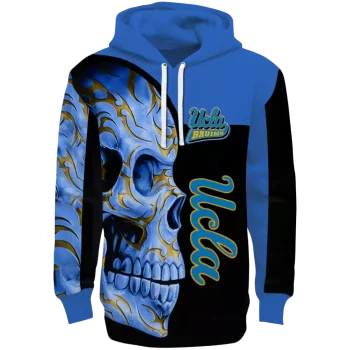 ucla bruins skull motif blue black hoodie best selling