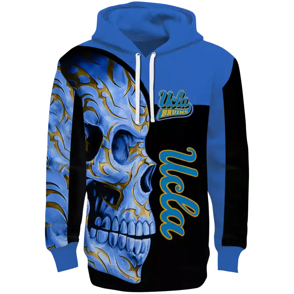 ucla bruins skull motif blue black hoodie best selling ucla bruins skull motif blue black hoodie best selling