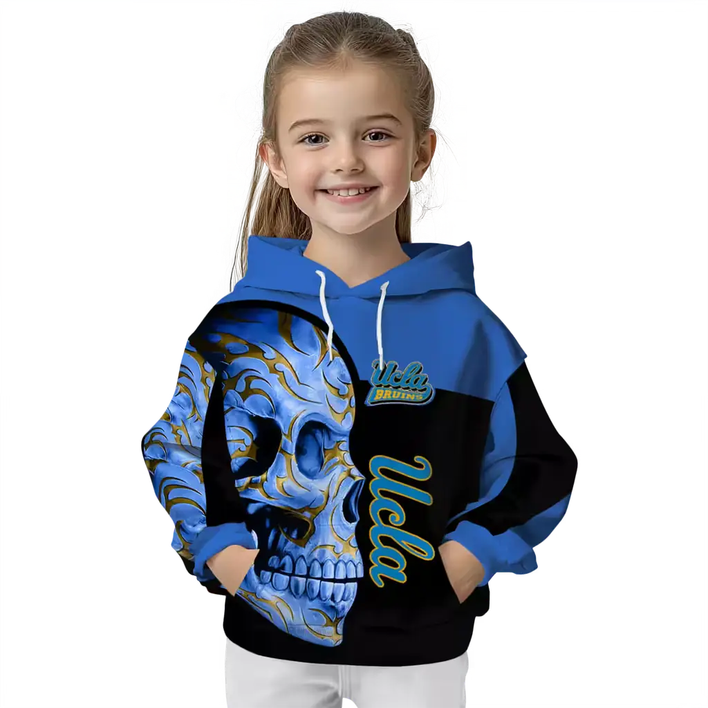 ucla bruins skull motif blue black hoodie top rated ucla bruins skull motif blue black hoodie top rated