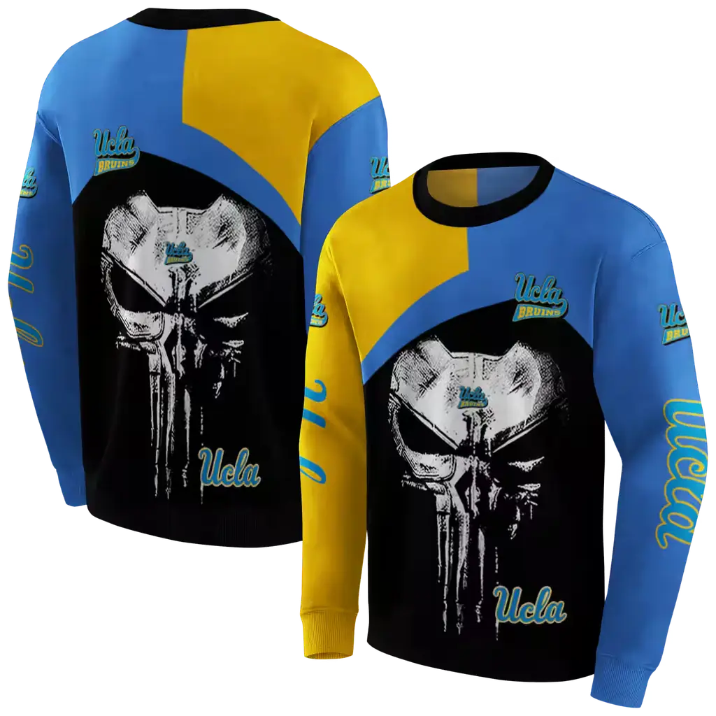 ucla bruins skull punisher gold black hoodie premium grade ucla bruins skull punisher gold black hoodie premium grade