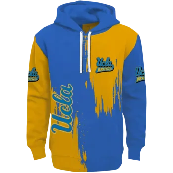 ucla bruins splatter effect blue hoodie best selling