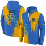 ucla bruins splatter effect blue hoodie best selling