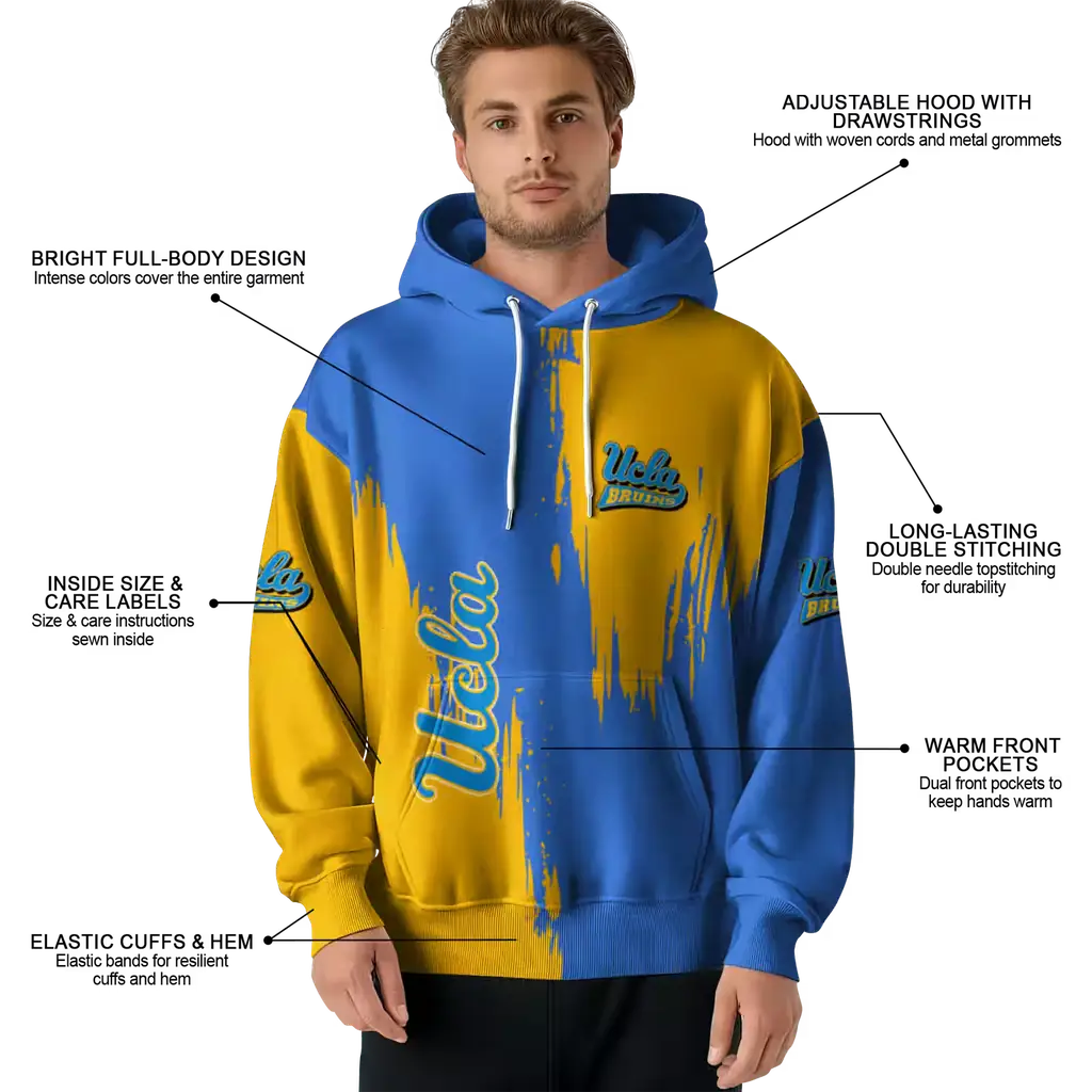 ucla bruins splatter effect blue hoodie latest model ucla bruins splatter effect blue hoodie latest model