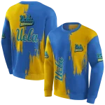 ucla bruins splatter effect blue hoodie best selling
